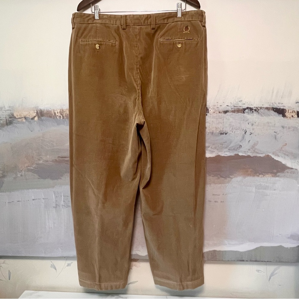 VTG Tommy Hilfiger Pants Men 38x28 Brown Corduroy Relaxed Wide Leg Baggy 90s Y2K - Picture 2 of 15